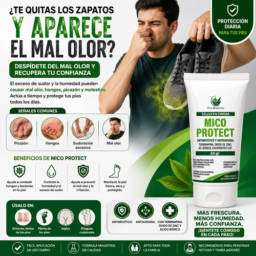 MICO PROTECT - Talco Antimicótico y Antisudoral