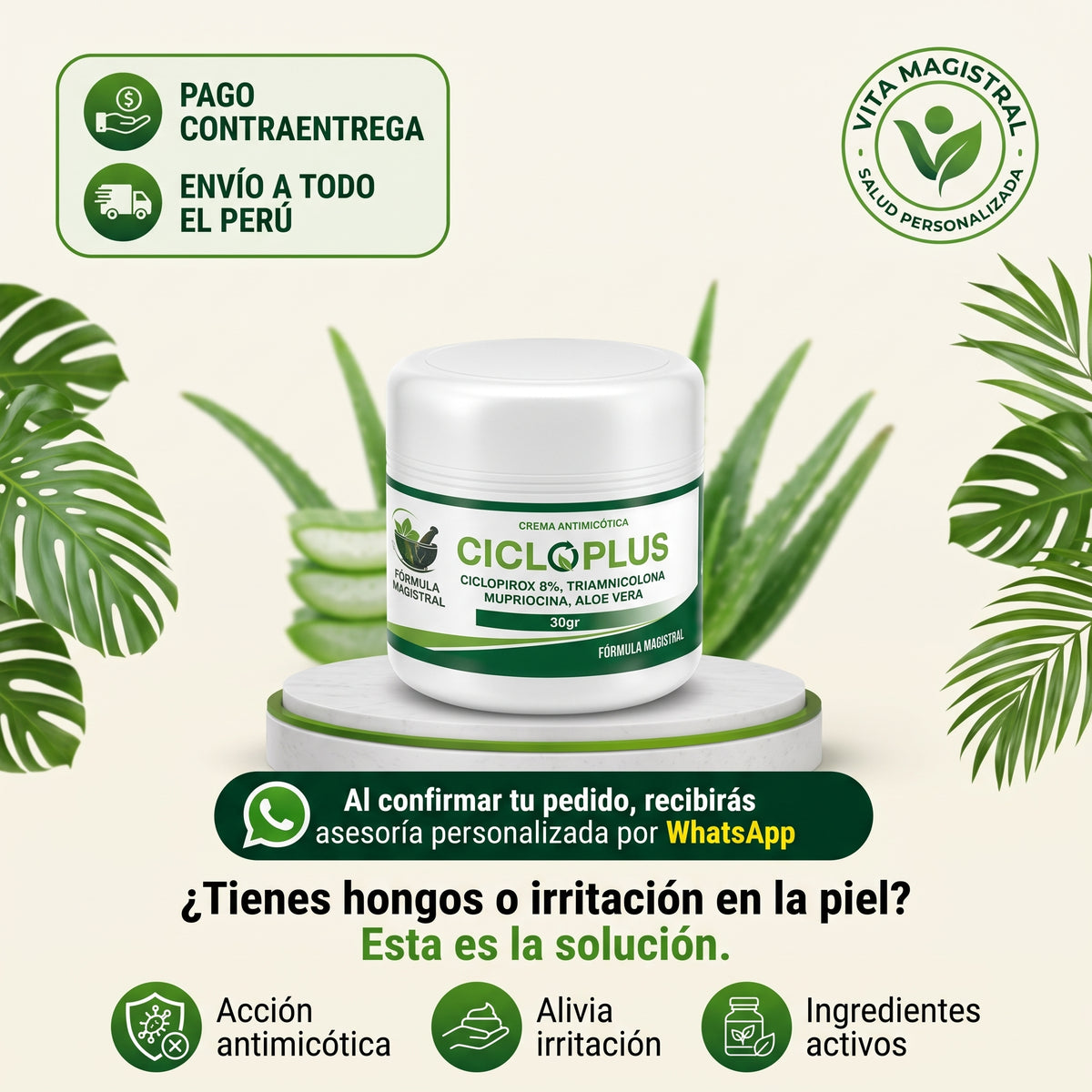 Cicloplus — Crema tópica antimicótica y antiinflamatoria