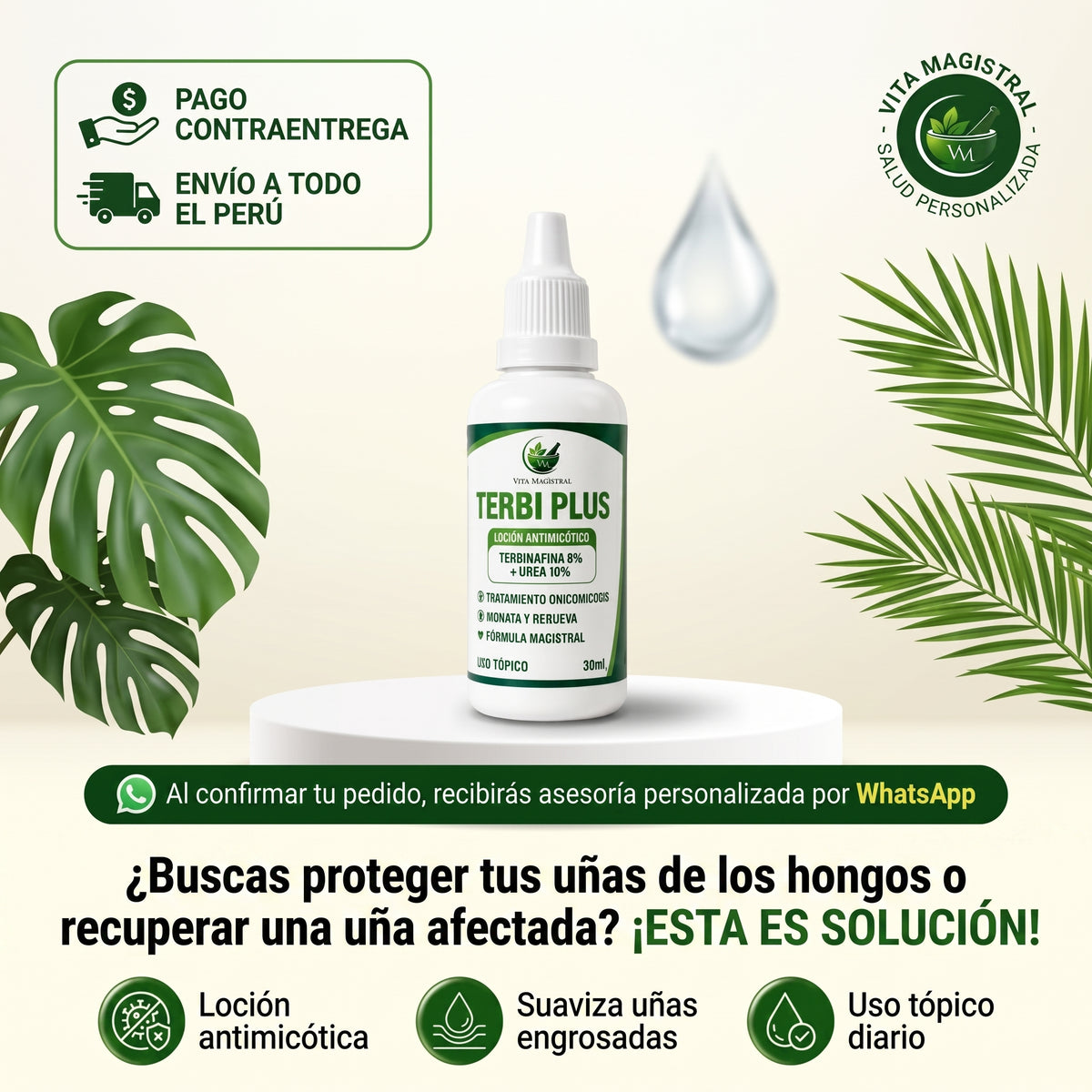 Terbi Plus — Loción antimicótica para el cuidado de las uñas