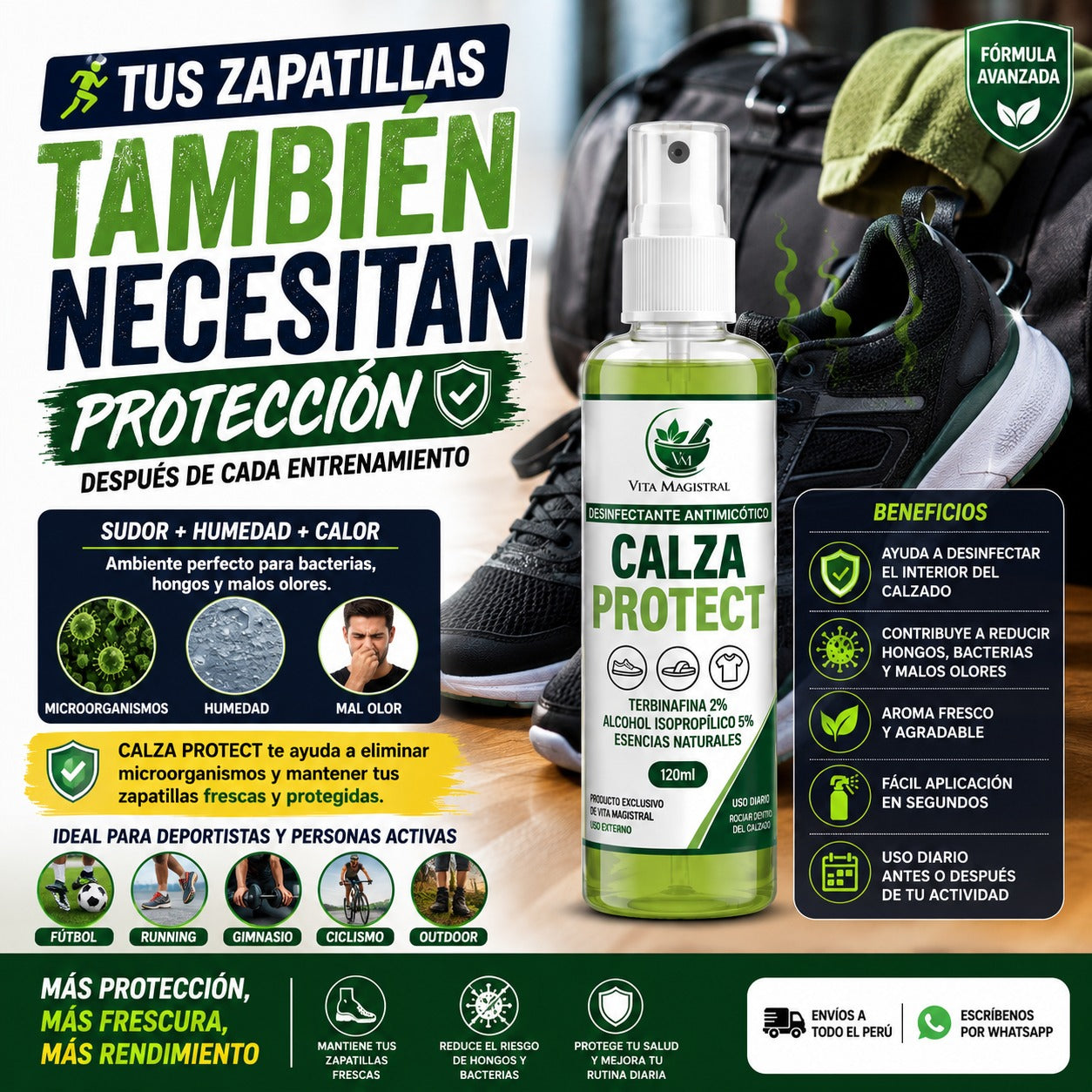 CALZA PROTECT - Desinfectante antimicotico